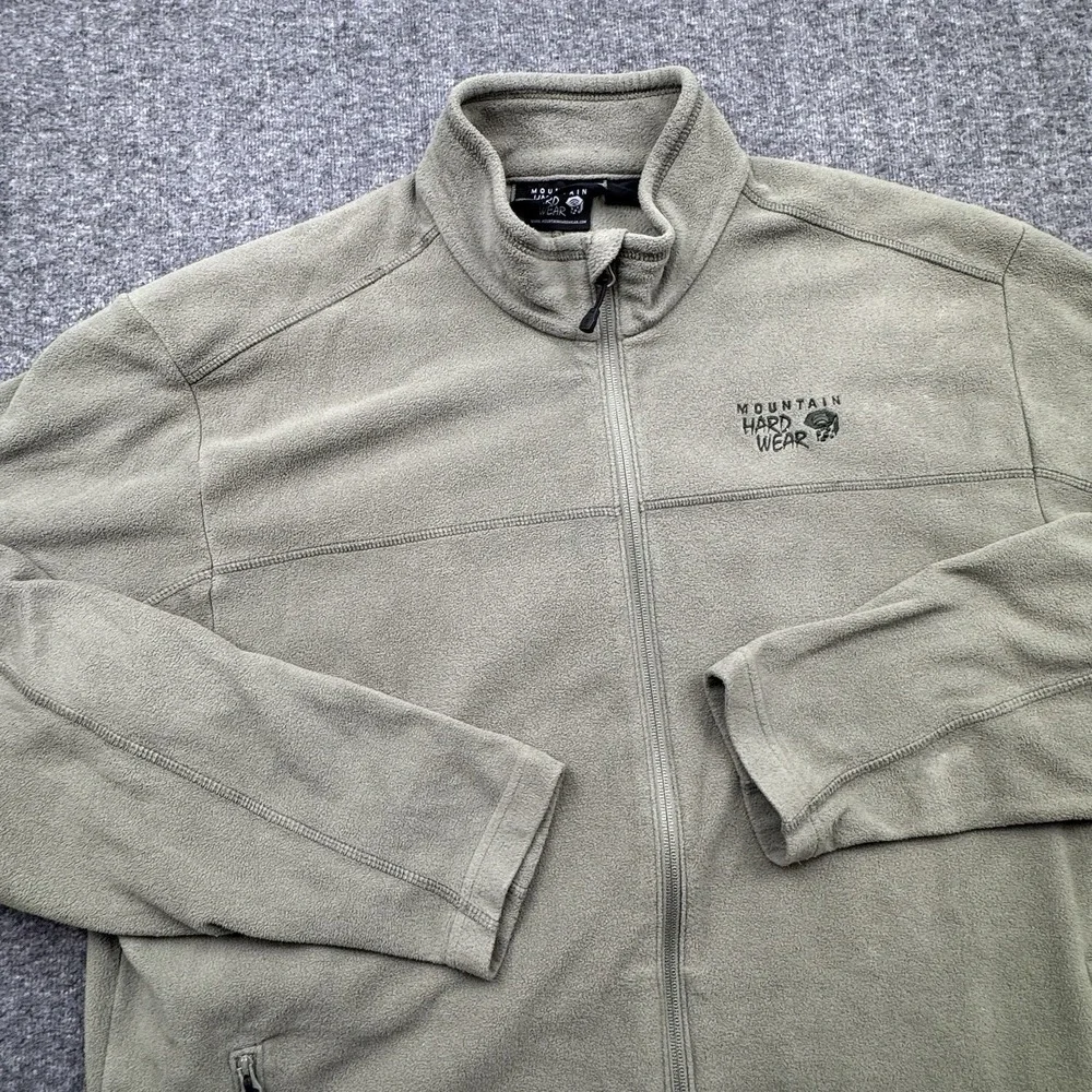 Mountain Hardware Fleece Mens Size XL Olive‎ Green Full Zip Hiking Gorpcore